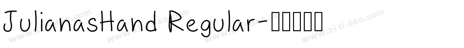 JulianasHand Regular字体转换